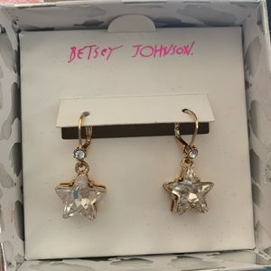 New (Never worn) Betsey Johnson Star Earrings